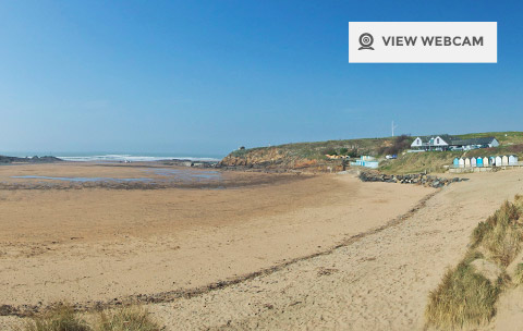 View live webcam of Summerlease beach in Bude North Cornwall