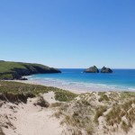 Holywell Bay beach on the outskirts of Newquay in North Cornwall