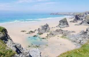 Bedruthan Steps Beach near Newquay in North Cornwall
