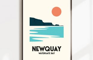 Watergate Bay Beach Art Print