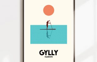 gylly beach print falmouth